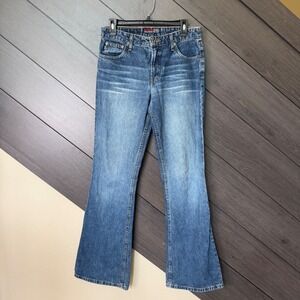 Aeropostale Women's Bootcut Jeans Size 7/8 Long Medium Wash Low Rise Y2K